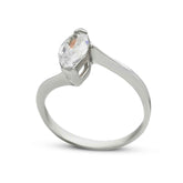 Silver Plated Zircon Ring